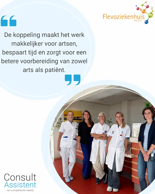 HiX-koppeling met ConsultAssistent is live bij het Flevoziekenhuis in Almere