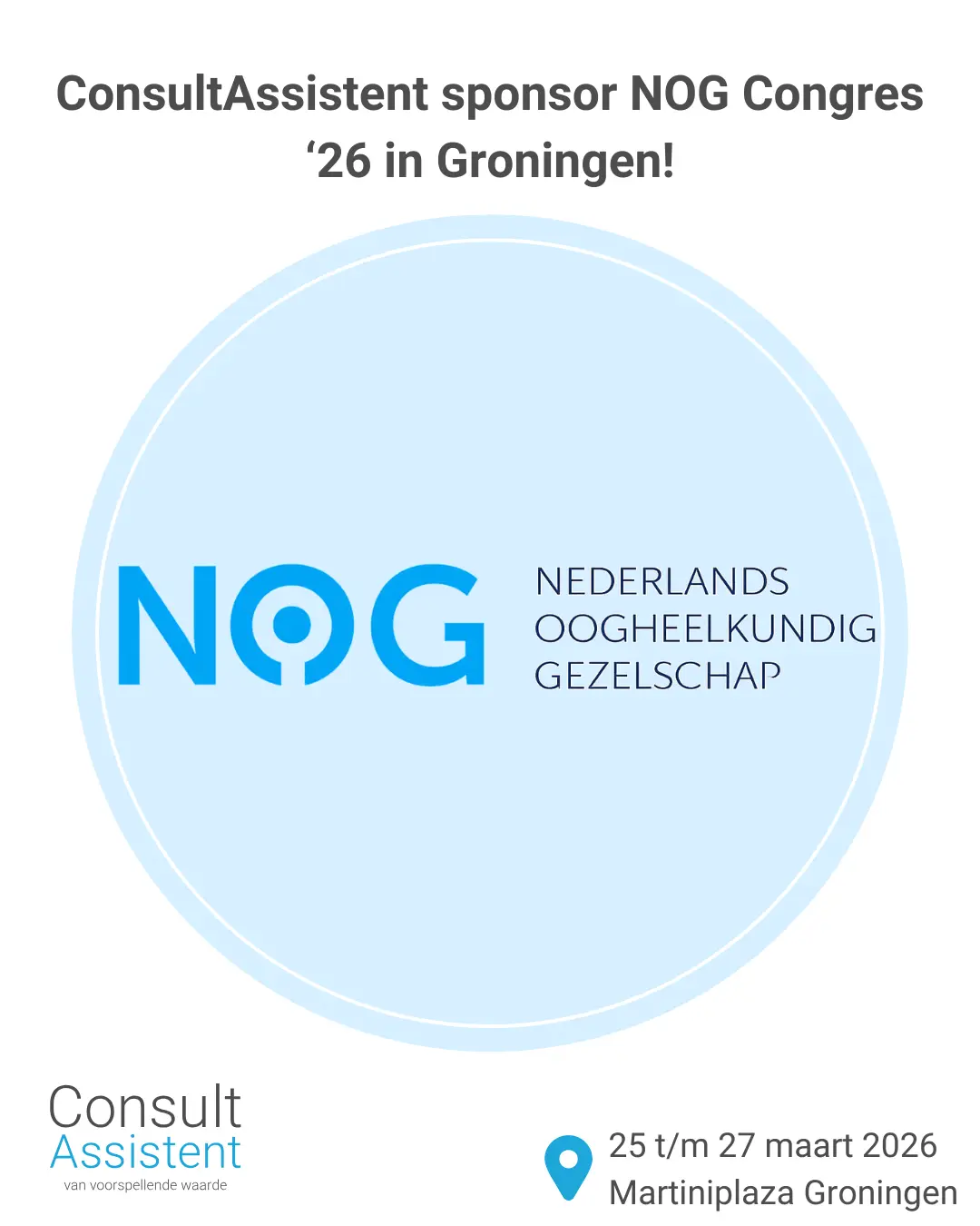 ConsultAssistent is a sponsor of the NOG Congress ’26 in Groningen