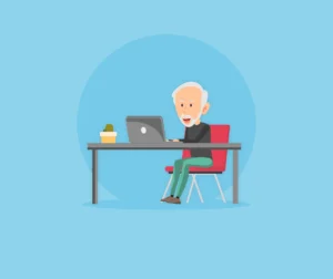 Patiënt vult de follow-up vragenmodule van ConsultAssistent in op laptop.